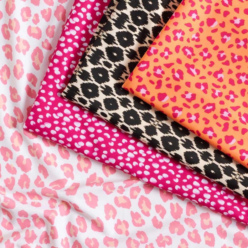 Badeanzugstoff Mini Tupfen – intensiv pink/weiss,  image number 5