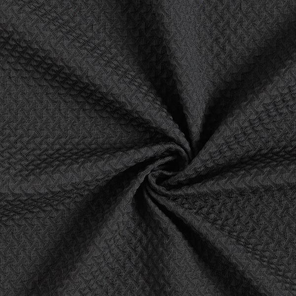 Stretch Cloqué Rauten – schwarz, image number 3