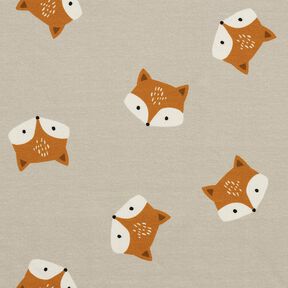 French Terry kleiner Fuchs – silbergrau, 