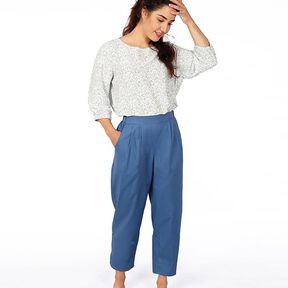 FRAU GUSTA Hose im egg-shape mit Falten am Gummibund | Studio Schnittreif | XS-XXL, 