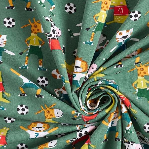 Baumwolljersey Fußball-Tiere – schilf