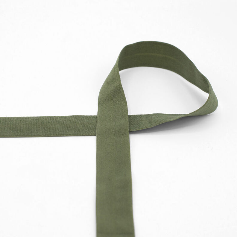 Elastisches Einfassband (Falzgummi) matt [20 mm] – khaki,  image number 1