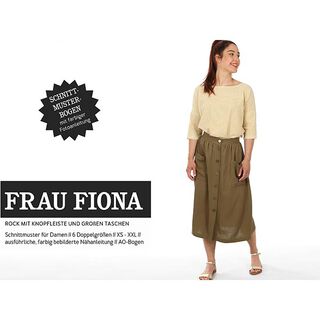 FRAU FIONA Rock mit Knopfleiste und großen aufgesetzten Taschen | Studio Schnittreif | XS-XXL, 