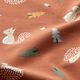 Baumwolljersey Igel und Eichhörnchen – terracotta,  thumbnail number 2