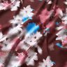Baumwolljersey verwischte Blumen Digitaldruck – merlot/blau,  thumbnail number 2