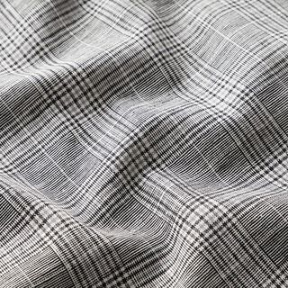 Anzugstoff Karo Metallicgarn – schwarz/weiss, 