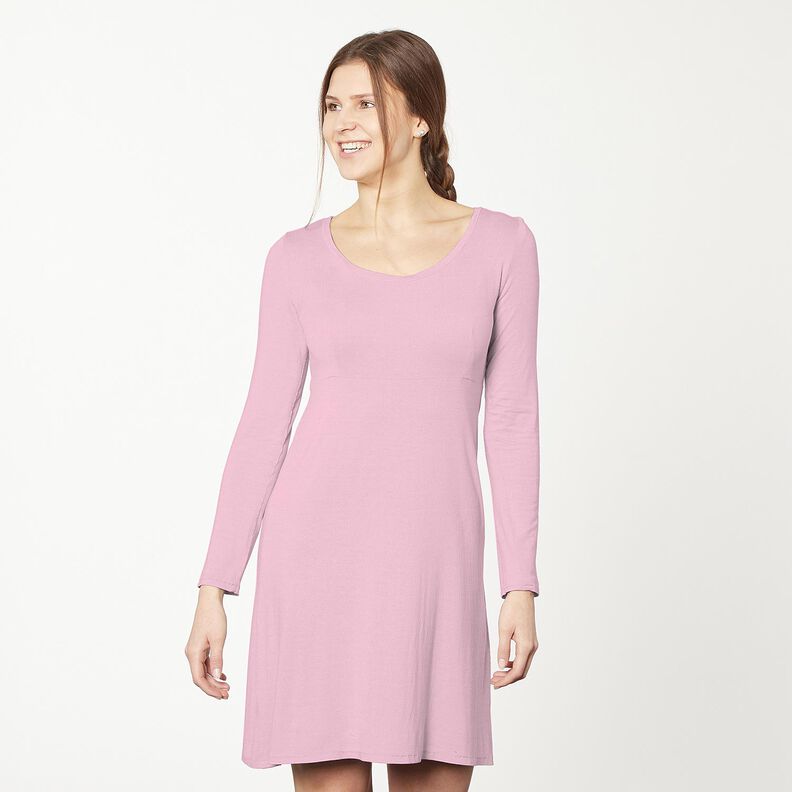 Baumwolljersey Medium Uni – rosa, image number 4