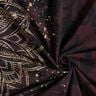 BaumwolljerseyBordürenstoff Mandala mit Goldsprenkeln | Glitzerpüppi – schwarzbraun/gold,  thumbnail number 3