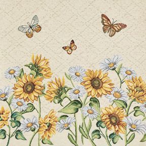 Dekopanel Gobelin Sonnenblumen – hellbeige/sonnengelb, 