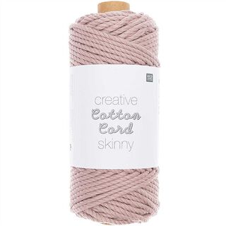 Creative Cotton Cord Skinny Makramee-Garn [3mm] | Rico Design - altrosa, 