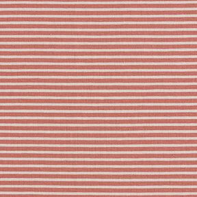 Baumwolljersey schmale Streifen – anemone/terracotta,  Baumwolljersey schmale Streifen – anemone/terracotta,
