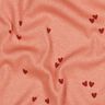 Rippenjersey verstreute Herzen | Poppy Fabrics – lachs/dunkelrot,  thumbnail number 2
