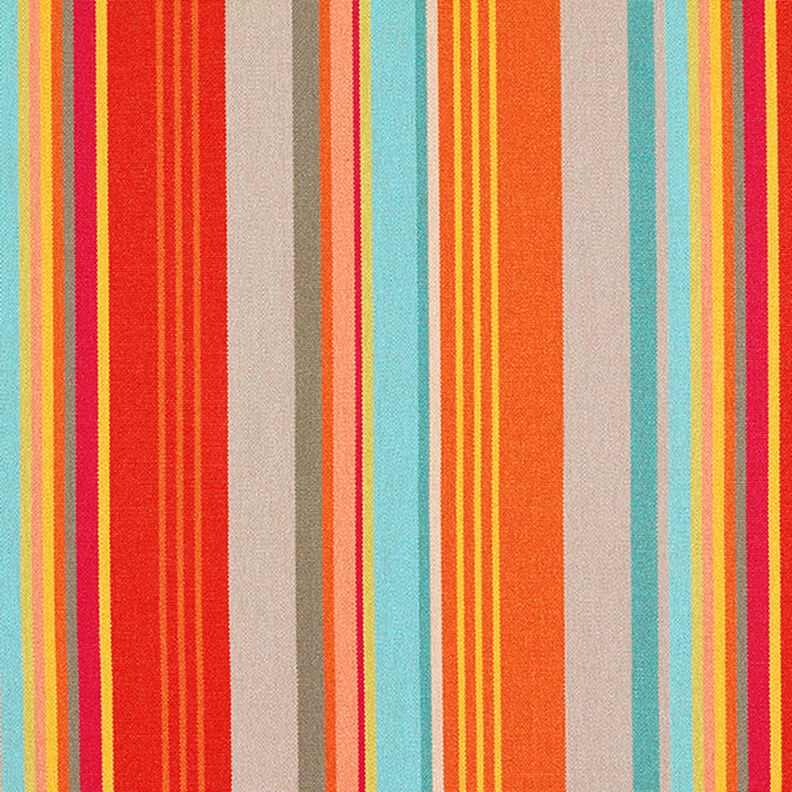 Outdoorstoff Canvas Streifen – orange/rot,  image number 1