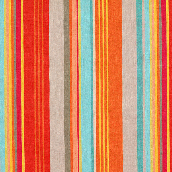 Outdoorstoff Canvas Streifen – orange/rot,  image number 1