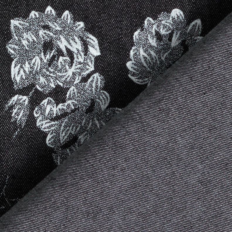 Chambray kleine Rosen – schwarz/weiss,  image number 4