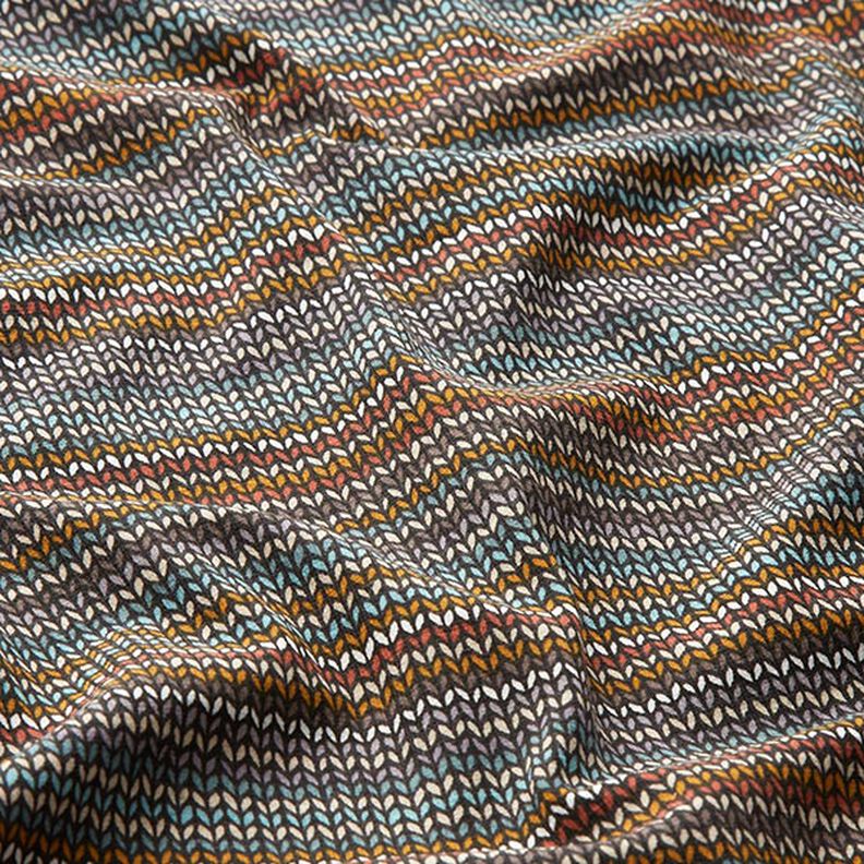 Baumwolljersey Strickmuster – schwarz,  image number 2
