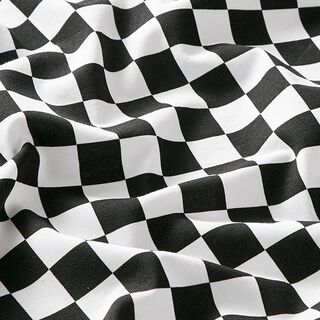 Baumwolljersey Schachbrett [18 mm] – schwarz/weiss | Reststück 100cm