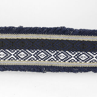 Jacquardborte Ethno  – marineblau, 