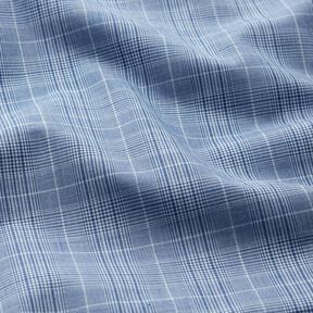 Hemdenstoff feine Karos – weiss/jeansblau, 