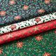 Baumwollstoff Popeline festliche Pflanzen – nachtblau/gold,  thumbnail number 5