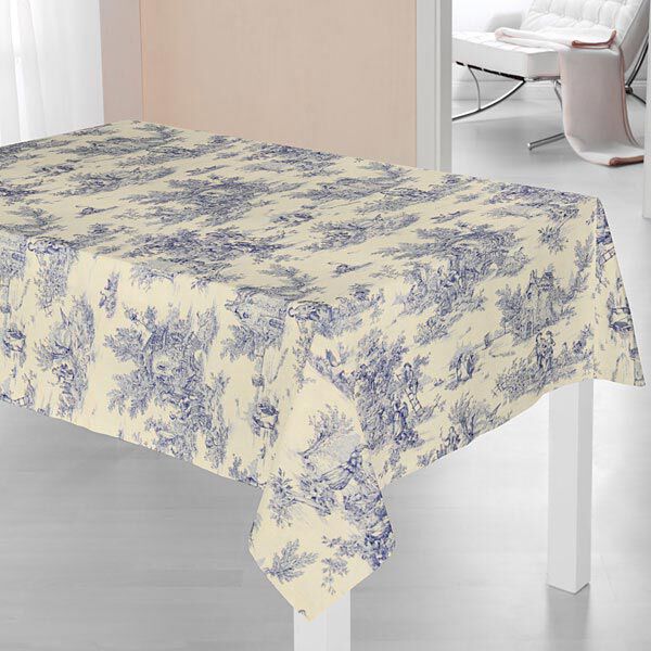Dekostoff Pastorale 280 cm – blau | Reststück 50cm