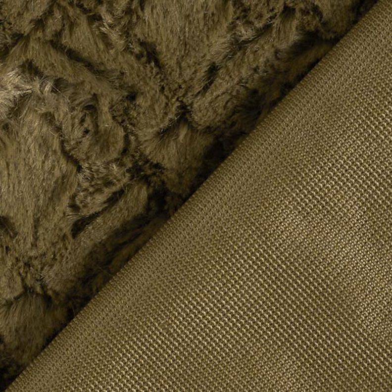 Kunstfell Rautenmuster – khaki, image number 4