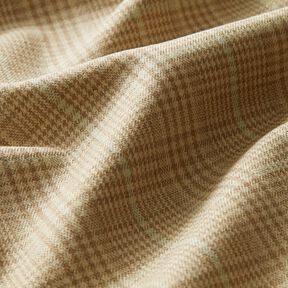 Viskose-Mix feiner Glencheck mit Lurex – mandel/hellmint, 