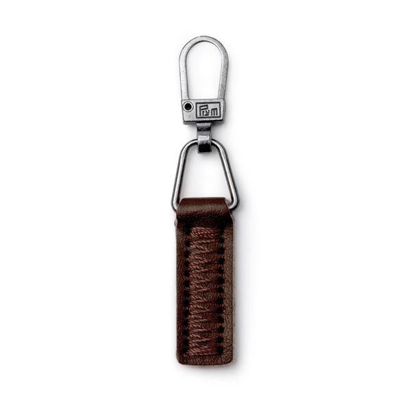 Fashion-Zipper Lederimitat [ 55 x 9 x 3 mm ] | Prym – braun,  image number 1