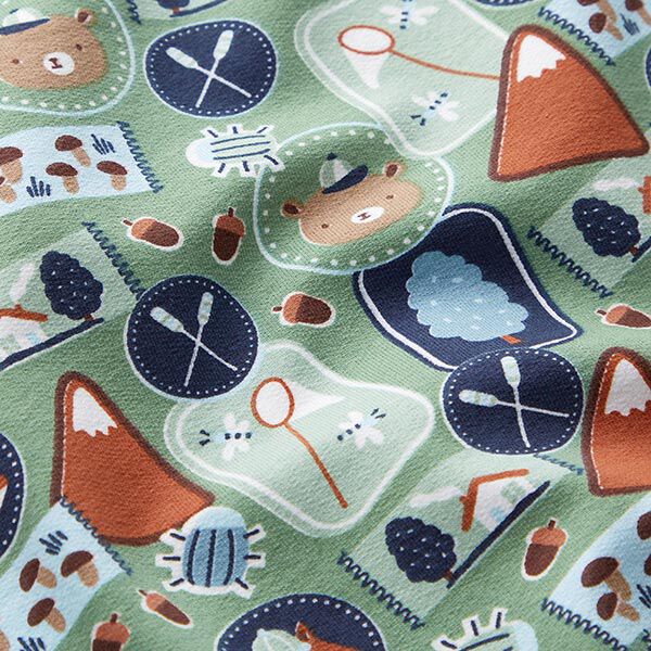 French Terry Sommersweat Natur-Patches – schilf