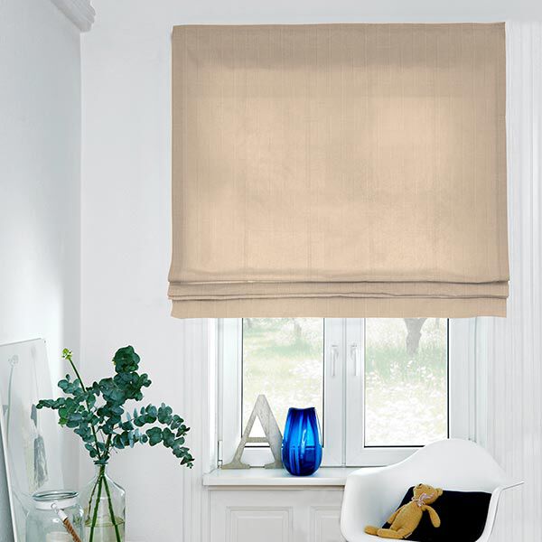 Dekostoff Gitter-Karo recycelt – dunkelbeige, image number 5