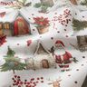 Dekostoff Canvas winterliches Dorf – weiss/dunkelrot,  thumbnail number 2