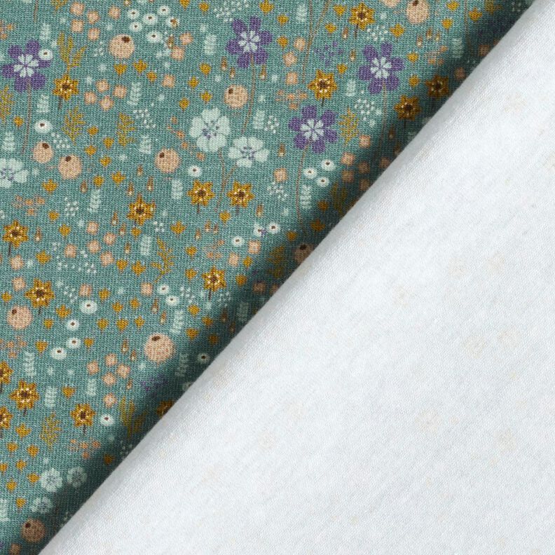 Baumwolljersey Waldblumenwiese Digitaldruck – schilf,  image number 4