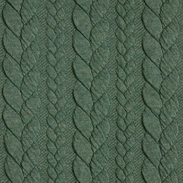 Jerseyjacquard Cloqué Zopfmuster – dunkelgrün,  image number 1