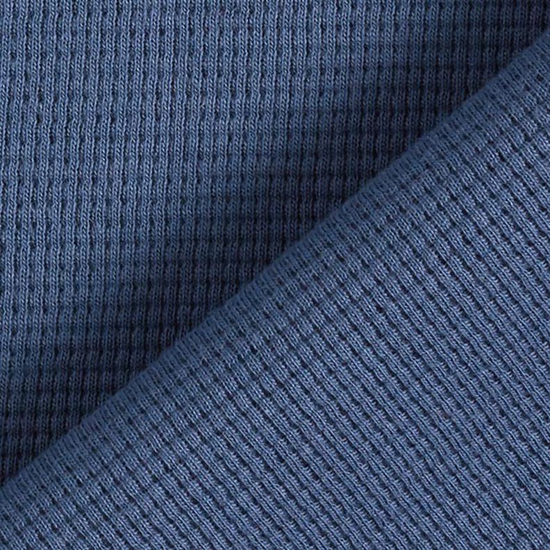 Mini Baumwoll-Waffeljersey Uni – jeansblau,  image number 4