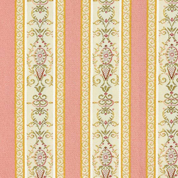 Möbelstoff Jacquard Biedermeier Streifen – creme/altrosa | Reststück 50cm