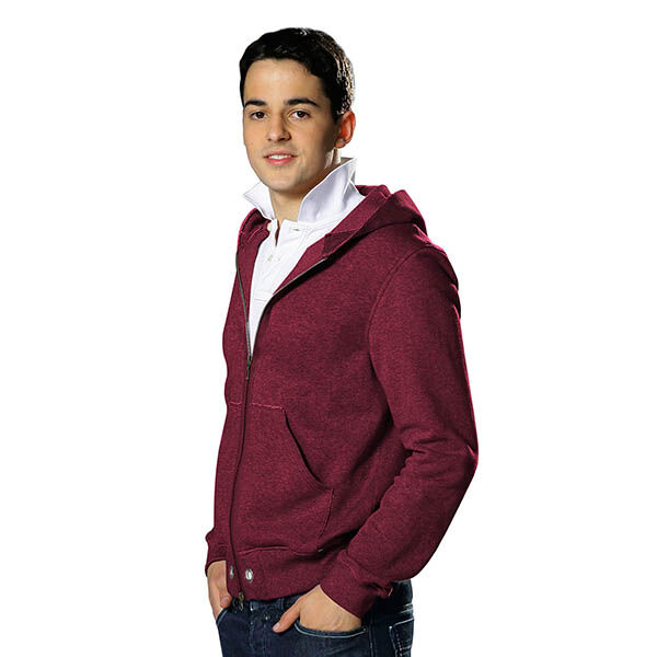 Sweatshirt angeraut Premium – bordeauxrot, image number 4