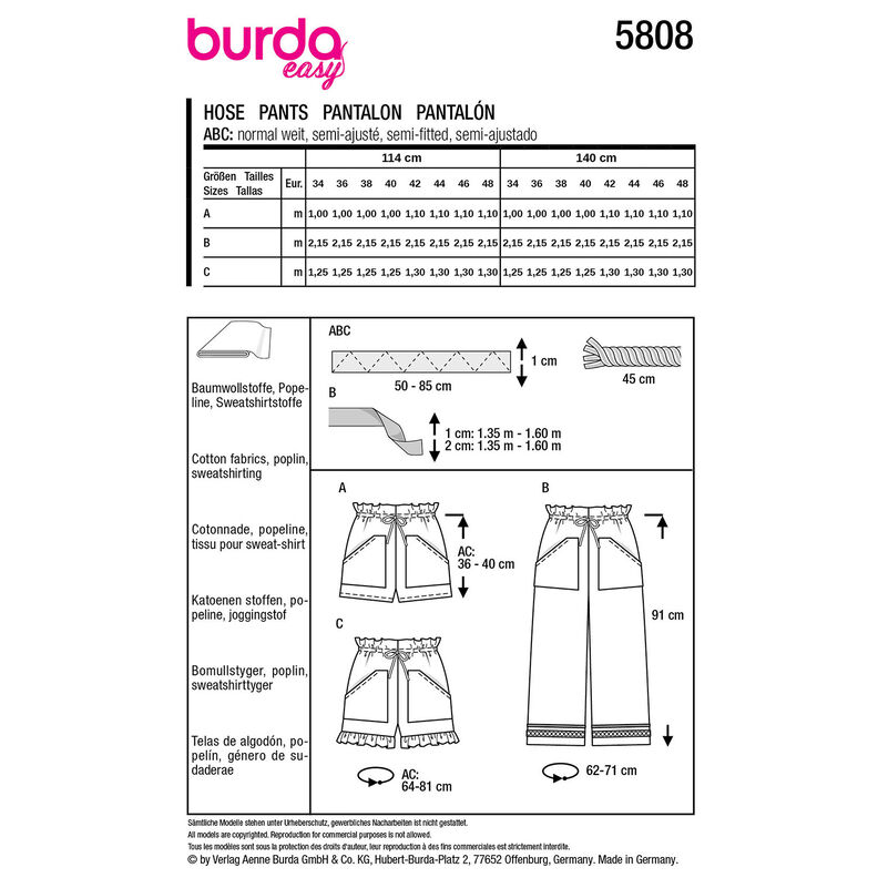 Hose | Burda 5808 | 34-48, image number 12
