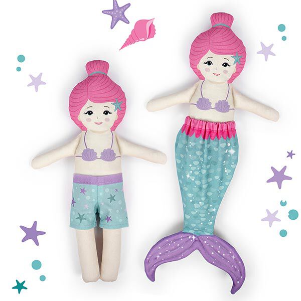 UNDERWATER TALES Cut & Sew Panel Stoff Meerjungfrau [ 80 x 155 cm ] | Kullaloo,  image number 4