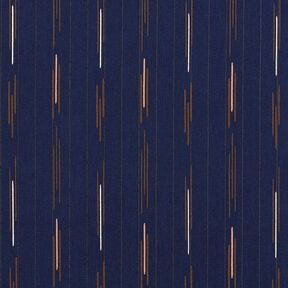 Blusenstoff Glitzernadelstreifen – marineblau, 