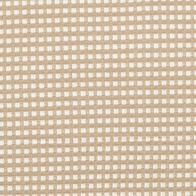 Jacquard Jersey Viskose-Mix Kästchen – beige/weiss,  image number 1