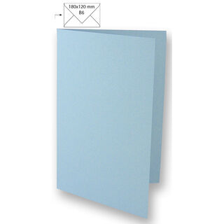 Karte B6 [ 5 Stück ] – babyblau, 