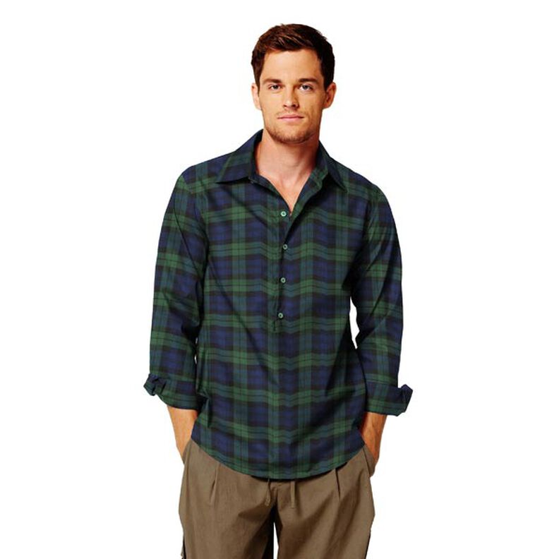 Schottenkaro Stretch – navy/grün,  image number 4