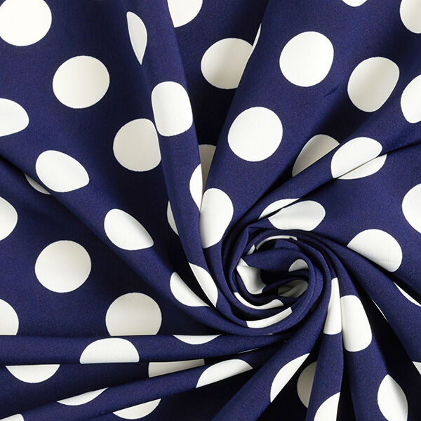 Kreppgewebe Polka Dots [2,5 cm] – marineblau,  image number 3