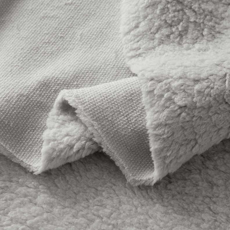 Sherpa Baumwoll-Mix Uni – silbergrau,  image number 3