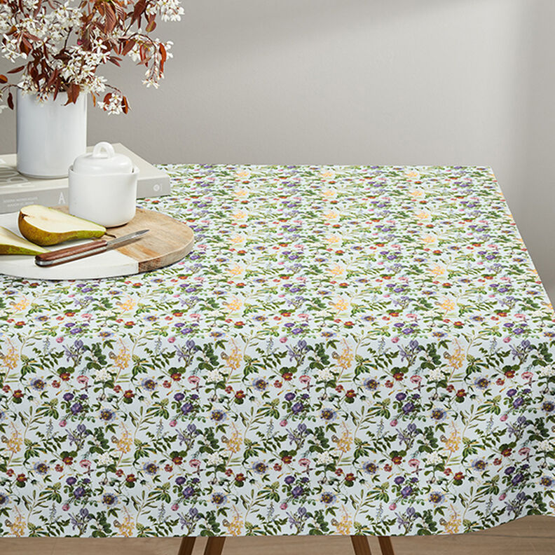 Baumwollstoff Popeline Blumenpracht – hellblau,  image number 6