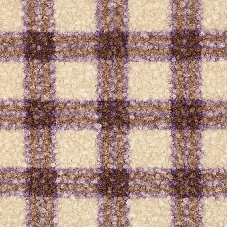 Strick-Bouclé Karo – grün/wollweiss, image number 1
