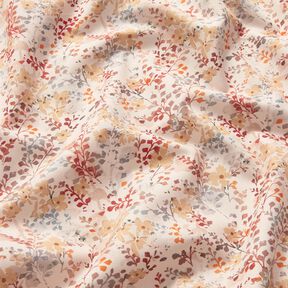 Baumwollpopeline feine Herbstzweige | Katia Fabrics – natur/karminrot, 