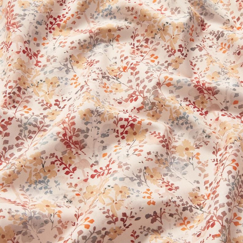 Baumwollpopeline feine Herbstzweige | Katia Fabrics – natur/karminrot,  image number 2