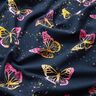 Baumwolljersey Schmetterlinge | Glitzerpüppi – nachtblau/pink,  thumbnail number 2