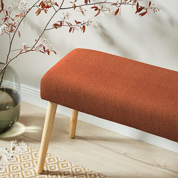 Polsterstoff feine Melange – terracotta | Reststück 100cm